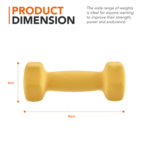 Neoprene Hand Weight Dumbbell Set -  1.5kg