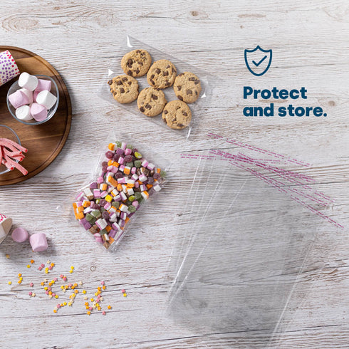 100 Cellophane Self-Adhesive Bags