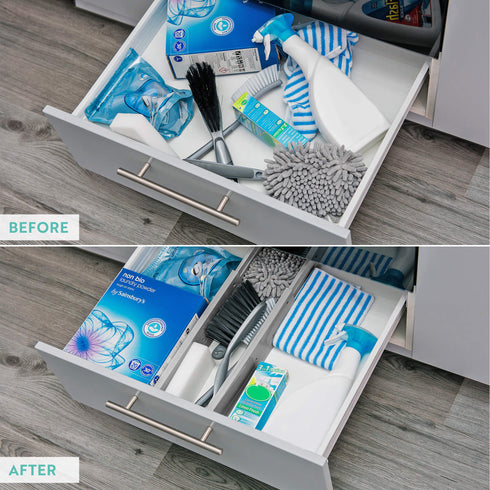 Adjustable Drawer Organiser - Grey
