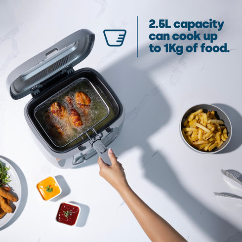 2.5L Electric Deep Fat Fryer - Grey