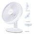 LIVIVO 6" USB Desk Fan 3 Speed Compact Desktop with Steel Base & Type-C Cable - White