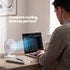 LIVIVO 6" USB Desk Fan 3 Speed Compact Desktop with Steel Base & Type-C Cable - White