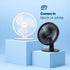 LIVIVO 6" USB Desk Fan 3 Speed Compact Desktop with Steel Base & Type-C Cable - White