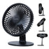 LIVIVO 6" USB Desk Fan 3 Speed Compact Desktop with Steel Base & Type-C Cable - Black