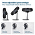 LIVIVO 6" USB Desk Fan 3 Speed Compact Desktop with Steel Base & Type-C Cable - Black