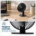 LIVIVO 6" USB Desk Fan 3 Speed Compact Desktop with Steel Base & Type-C Cable - Black
