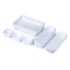 8PC Interlocking Drawer Organiser White