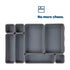 8PC Interlocking Drawer Organiser Grey