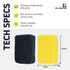 Hillington DemistPro Windscreen Cleaning Pad Set of 2 - Microfibre Demister for Car and Home