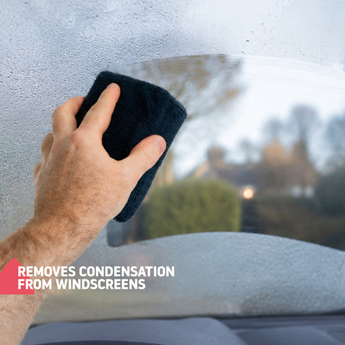 Hillington DemistPro Windscreen Cleaning Pad Set of 4 - Microfibre Demister for Car and Home