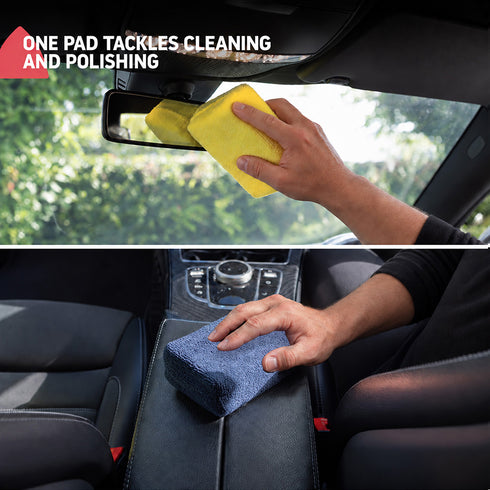 Hillington DemistPro Windscreen Cleaning Pad Set of 4 - Microfibre Demister for Car and Home