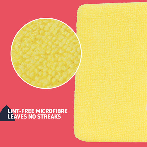 Hillington DemistPro Windscreen Cleaning Pad Set of 4 - Microfibre Demister for Car and Home