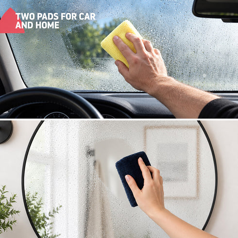 Hillington DemistPro Windscreen Cleaning Pad Set of 4 - Microfibre Demister for Car and Home