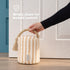 Weighted Door Stopper - Boho Chic Striped Design 1.5kg Sand-Filled with Hemp Handle