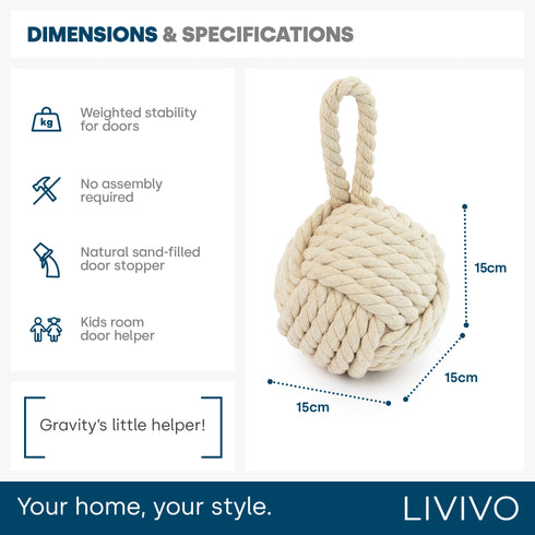 Weighted Door Stopper – Rope Knot