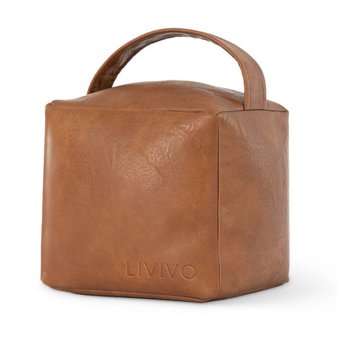 Weighted Cube Door Stopper Tan