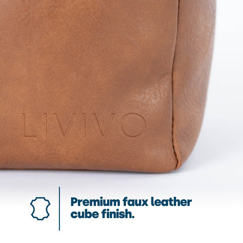Weighted Cube Door Stopper Tan