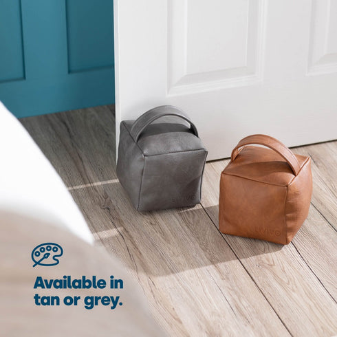 Weighted Cube Door Stopper Grey