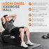 Anti-Burst Yoga & Exercise Gym Ball - Black