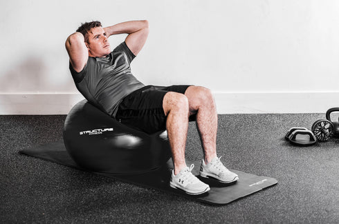 Anti-Burst Yoga & Exercise Gym Ball - Black