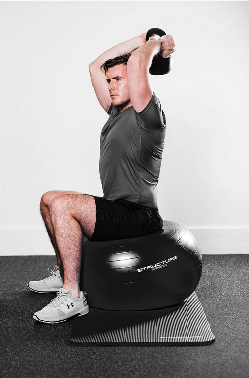 Anti-Burst Yoga & Exercise Gym Ball - Black