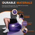Anti-Burst Yoga and Exercise Gym Ball with Hand Pump - Purple