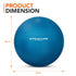 Anti-Burst Yoga and Exercise Gym Ball with Hand Pump - Blue