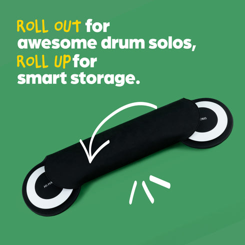 Electric Roll-Up Drum Kit - White