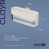 Clayr Fridge Deodoriser 120g Natural Gel 2 Pack - Off White with Clip Hook