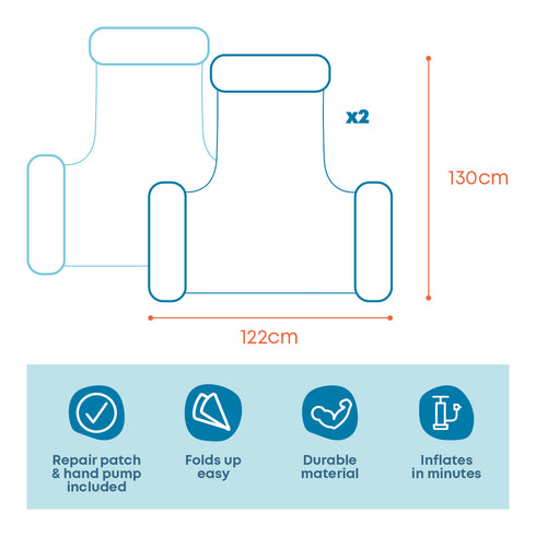 LazyFloat Set of 2 Pool Float Hammocks