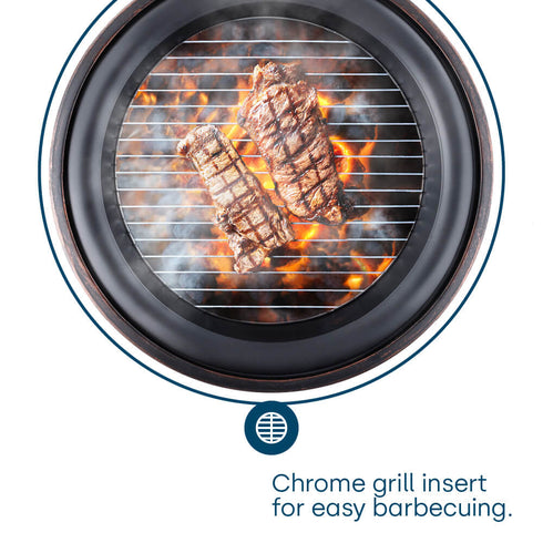 Rombo Steel Fire Pit & Grill