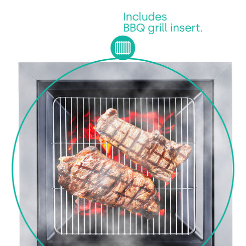 Veneziano Steel Fire Pit & Grill