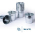 Flower Pots Set of 12 - Galvanised Iron