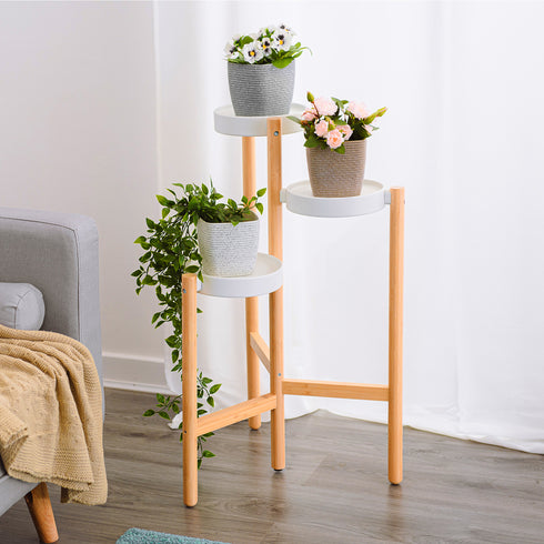 12cm Plant Pots Set of 3 - Sandstone Beige