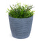 Plastic Plant Pot with Wave Design 18cm Grey