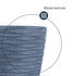 Plastic Plant Pot with Wave Design 18cm Grey