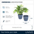Plastic Plant Pot with Wave Design 18cm Grey