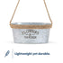 Zinc Hanging Plant Pot with Hessian Rope