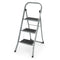 LIVIVO 3 Step Folding Ladder Steel Frame with Handrail, Anti-Slip Steps & 150kg Capacity
