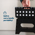 11" Folding Step Stool - Black