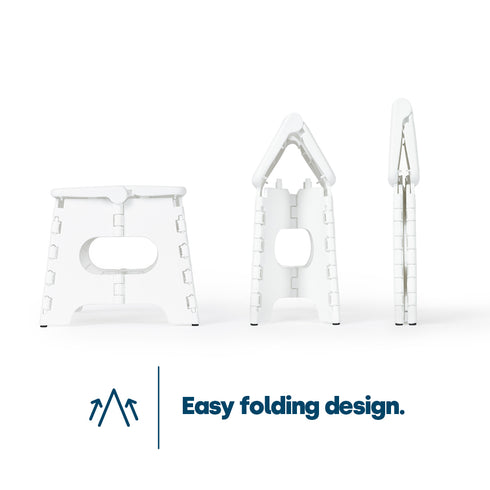 11" Folding Step Stool - White