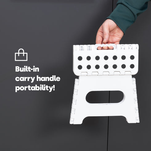 11" Folding Step Stool - White
