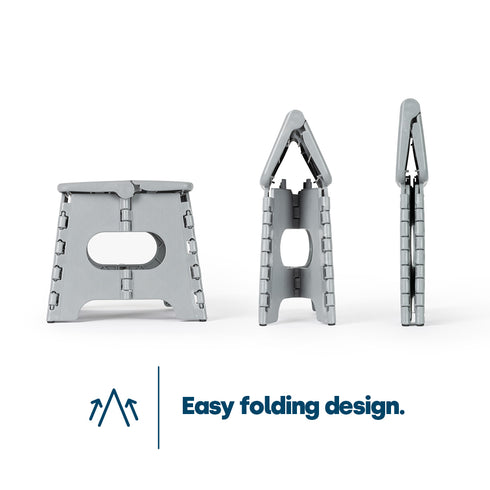11" Folding Step Stool - Grey