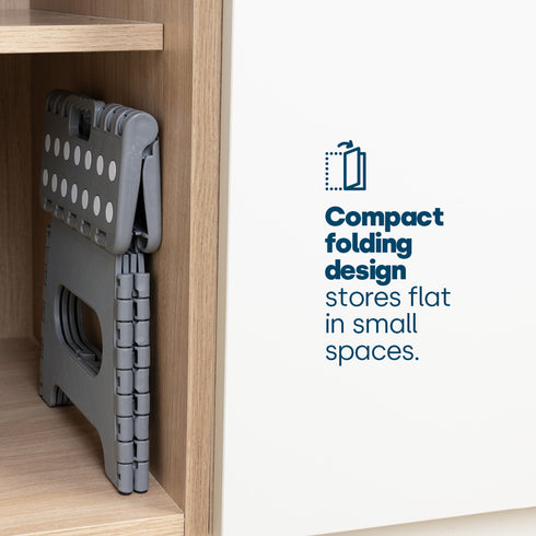 11" Folding Step Stool - Grey