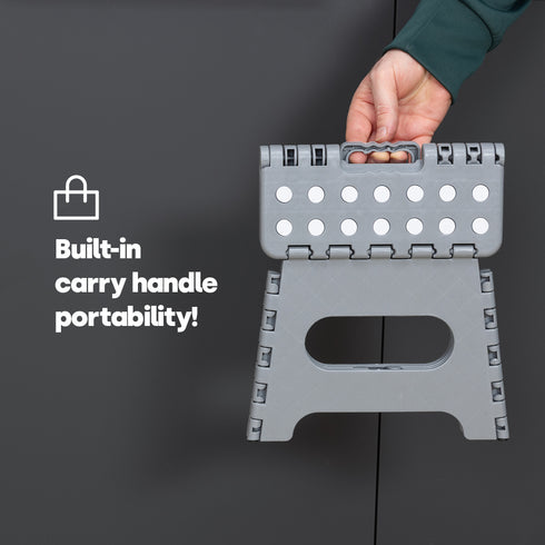 11" Folding Step Stool - Grey