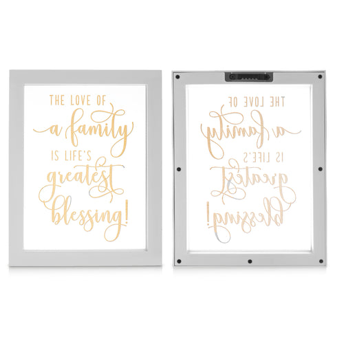 Photo Frame Set with Clock & Shelf - 6 Piece