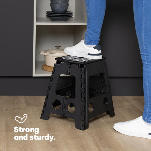 Foldable Step Stool - Black