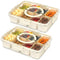LIVIVO Snack Storage Box - 8 Removable Trays Snap Locks Silicon Seal 2 Pack