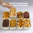 LIVIVO Snack Storage Box - 8 Removable Trays Snap Locks Silicon Seal