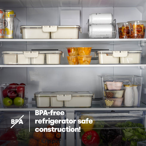 LIVIVO Snack Storage Box - 5 Removable Trays Snap Locks Silicon Seal